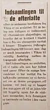 Avisa Namdalen startet en innsamlingsaksjon for de etterlatte. faksimile