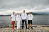 Eva Otervik Vatnan, Nina Pettersen, Rune Reppen Breivik og Eivind Aakvik ønsker velkommen til Nordlandsbåtregatta.