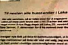 Et utsnitt av det forfalskede brevet som har gått ut til mange husstander på Leka.