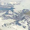 Øst-Grønland med sine spisse fjell og dype fjorder.