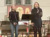Ingrid Wendelbo og Lene Johansen ga god førjulsstemning med sine innslag.
