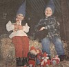 Her er blånissene fra Bjørndalen, Marianne (4) og Vegard (6) Kvalø Sørhaug.