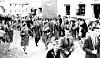 Dette bildet viser grønnrussen i 17.mai-toget i Rørvik. Året var 1963.