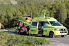 Helikopteret fraktet den skadede til sykehuset i Namsos