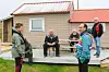 Mandag gjestet statsekretær Maren Hersleth Holsen (f.v.) fra Klima- og miljøverndepartementet Ytre Vikna for å snakke om strandsonen. Borganinnbyggerne Roger Johansen og Harald Hansen fortalte hvor de verneområdene forhindrer vekst i området til Holsen, Bjørn Ola Holm og stortingsrepresentant André N. Skjelstad.