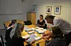 Opptellingskorpset i full sving etter at siste stemme ble levert inn.