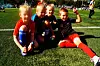 Adrian, Thomas, Emil og Even jubler etter at deres Ranheim har slått Molde.