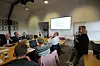 Camilla Vågan fortallte Arbeidsutvalget for Nærøysund kommune om arbeidet med museumsplanene.