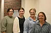 Fra høyre: Tonje Nygård, May-Linn Waagø, Mari Bøhn Gåre og Veronica Johansen jobber sammen om ROM-tilbudet i Nærøysund kommune. Rita Sandberg, som også er en av ROM-lederne, var ikke til stede da bildet ble tatt.