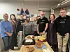 Noen av aktørene som dro i gang årets TV-aksjon i Bindal museum. Fra v. Sonja Råum (Terråk helselag), Nataliia Ch.-Busch (mat fra Ukraina), Merete Berg-Hansen (Bindal frivilligsentral), Meskela Weldekidan (mat fra Eritrea), Sissel Hansen (Terråk helselag), Jens Christian Berg (Fagforbundet), Wenke Ryan (varaordfører), Odd Walter Bakksjø (Bindal museum)