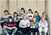 Bak fra v.: lærer Håvard Liasjø, Anonym, Dag Christer Brønmo, Norolf Vikestad, Roger Vollan og Camilla Johansen. Foran fra v.: Bertil Kalvik, Anonym, Anette Vikestad og Lisa Sevaldsen.