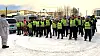 Etter ei uke med Kompani Langøien var elevene godt drillet på militær disiplin og oppstilling.