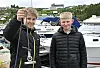 Trygve Ramstad og Kasper Lande på småbåthavna Kolvereid.