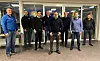 Fra venstre Asle Andersen (Nord Trøndelag Havn Rørvik IKS), Øyvind Sandnes (Oceanize), Roy Vegard Hiller og Håvard Sandnes (Sandnes transport og Terminal), Kurt Jessen Johansson (Jessen United), Kim Rune Bøe (Skotvik Bøe Invest) og Morten Øyahals (Haem Invest). Foran daglig leder Oliver Kidalla. Tommy Hesjevik (Sealine Products) var ikke til stede da bildet ble tatt.