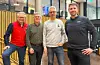 Åge Skistad, VM-sjef i Ski-VM 2025, Frode Arntsen, konsernsjef i SalMar, Arthur Wisniewski, direktør HRM SalMar og Haakon Jensen, kommersiell sjef i Ski-VM 2025.