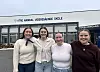 Haldis Blikø, Nora Olsen, June Støver og Thea Sørenmo i russekullet ved Ytre Namdal videregående skole håper å samle inn minst 100 000 kroner til Kreftforeningen – og er villige til å gå langt for å få det til.