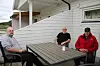 Geir Hansen, Kjell Lauritzen og Agnar Holandsjø ser fram til å få fiber.