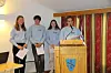 Bindal Ungdomsråd med Lina Helstad Berntzen, Nico Hagen, Stina Olsen og Henrik Busch presenterte seg under onsdagens kommunestyremøte. Leder Charlotte Larsen var ikke til stede.