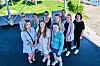 - Vi ansatte blir ikke involvert eller hørt, og det har skapt stor usikkerhet, sier Torveig Haug (bak fra venstre), Ingrid Wennevik, Ida Ørstrand, Connie Elise Hanssen, Åse Møllevik, Kari Morseth Galaaen, Britt Tørriseng. Svanhild Furre Johannessen (foran fra venstre), Marita Dekkerhus og Caroline Dolmen.