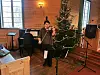 Olena med ryggen til og Olga med bratsj spilte mange vakre toner sammen med Anastasia, som er organist i Bindal.
