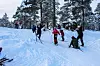 Mange hopp og mange fall ble det i løpet av dagen.
