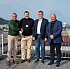 Havnedirektør Asle Andersen (nr 2 fra høyre) i Nord-Trøndelag Havn Rørvik IKS er ny styreleder i Kysthavnalliansen. Her sammen med sine kolleger Kurt Jessen Johanson (fra venstre) i Helgeland Havn IKS, Knut Thomas Kusslid Trondheim Havn og Jan Olav Bjerkestrand (helt til høyre) i Kristiansund og Nordmøre Havn. (På grunn av covid-19 ble Generalforsamling gjennomført på teams, bilde fra GF 2019)