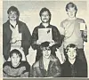 Kommende dommere med instruktør. Bak fra venstre: Odd J. Fjellstad, Leka, instruktør Kurt Fallmyr, Svenn Magne Edvardsen, Abelvær. Foran fra venstre: Jim Roger Fjukstad, Rørvik, Jonny Anfinnes, Ytre Vikna, Per Helge Stoa, Indre Nærøy.