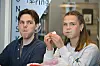 Jonas Sandnes og Tyra Heimsnes måtte holde både latteren og marshmallowsene på plass under «Chubby Bunny»-konkurransen.