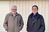 Kirkeverge i Nærøysund kommune, Jahn Tharaldsen og leder for Gravvik kirkes minnefond, Kolbjørn Horn - håper mange tar turen.