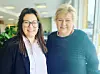 Andrea Nogva og Erna Solberg.