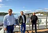 Bjørn Ola Holm for Nærøysund Venstre, klima- og miljøvernminister Sveinung Rotevatn og André N. Skjelstad som er stortingskandidat for Trøndelag Venstre.